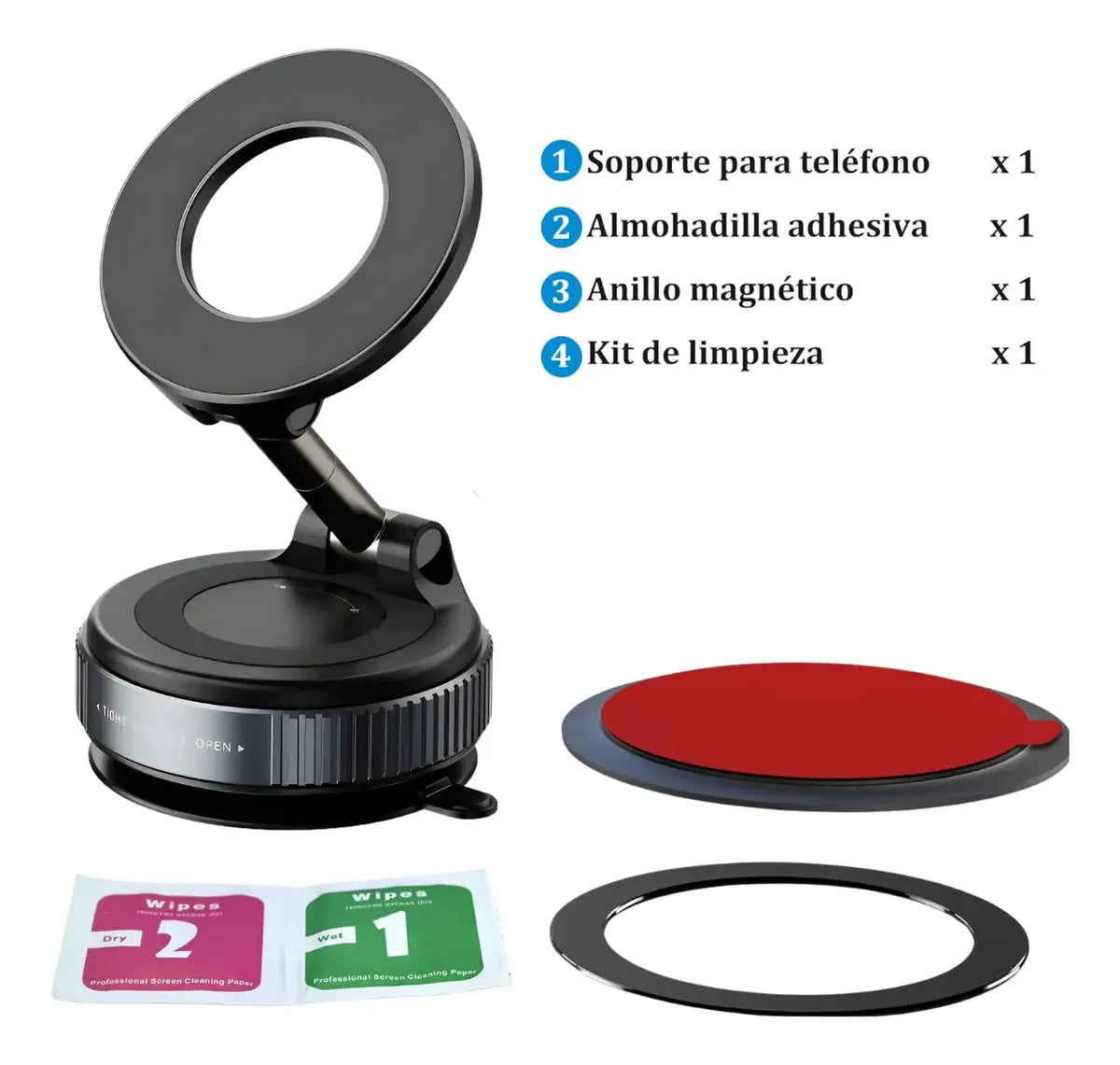 Soporte Porta Celular Para Auto Imán Magnético 360° Full