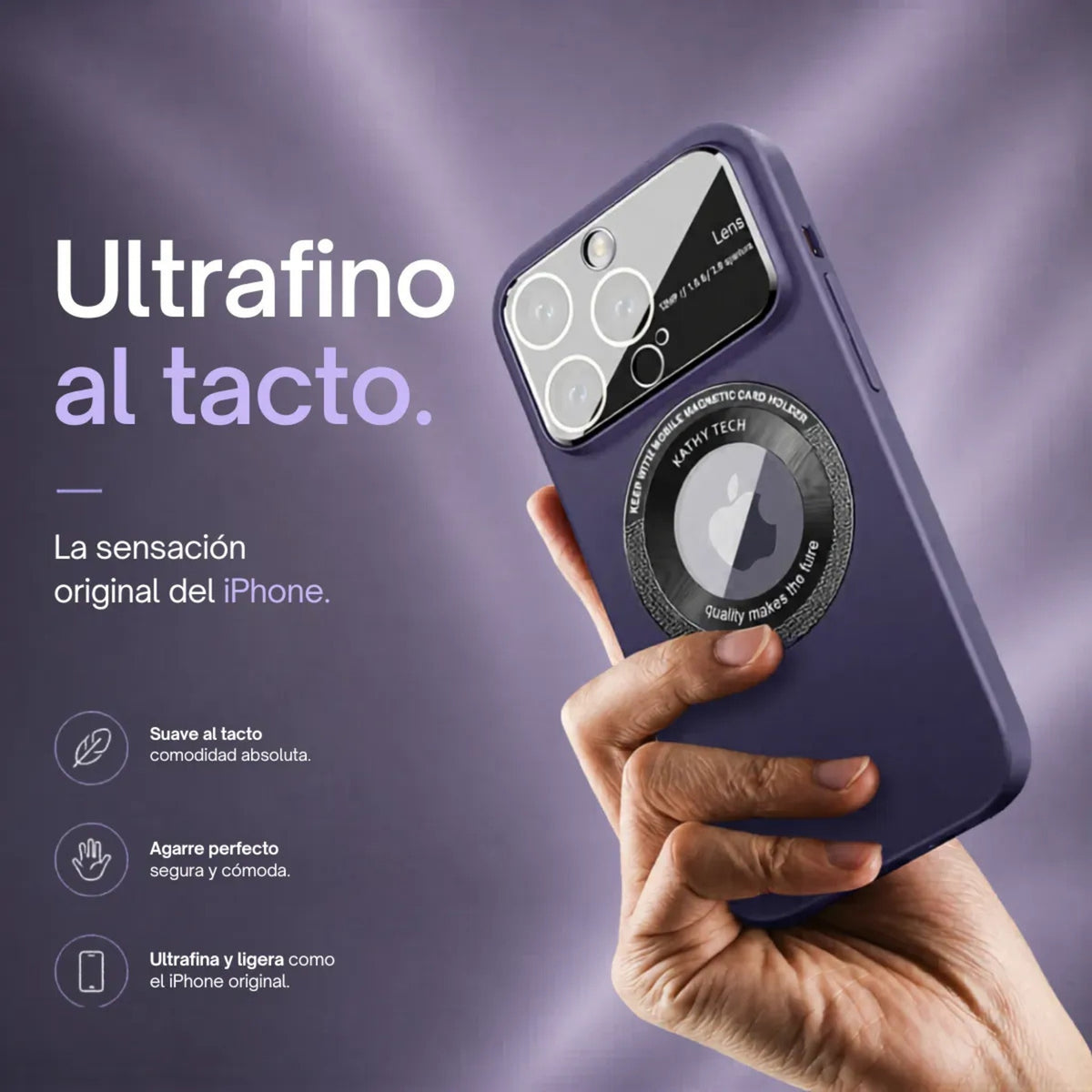 Funda iPhone Magsafe Con Cubre Camara Antigolpes