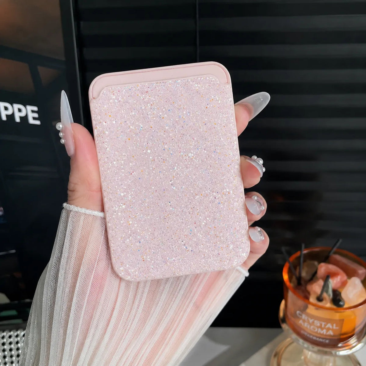 Billetera Magsafe Wallet Tarjetero Con Brillos Para iPhone