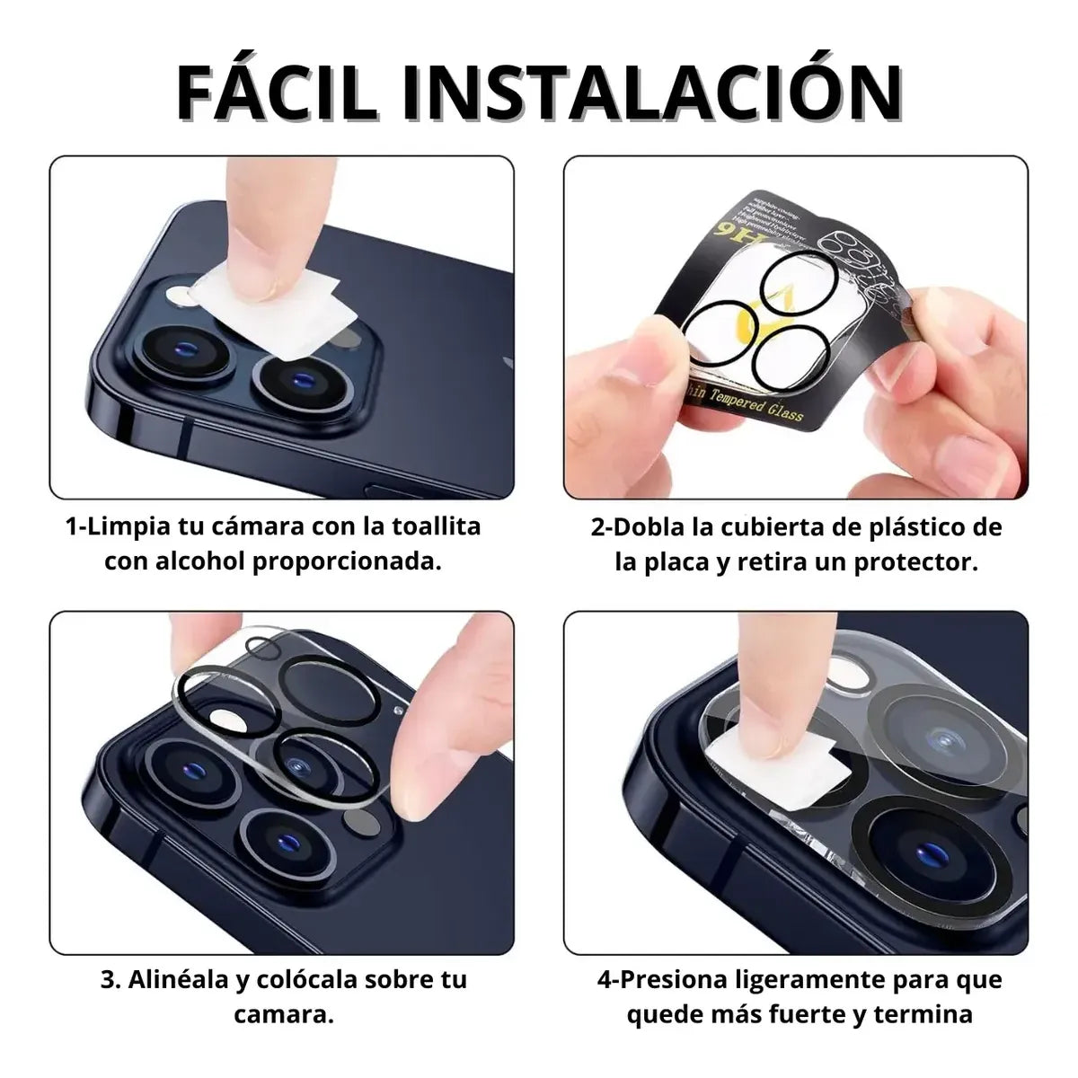 Protector Cámara Para iPhone 12 13 14 15 Promax Vidrio