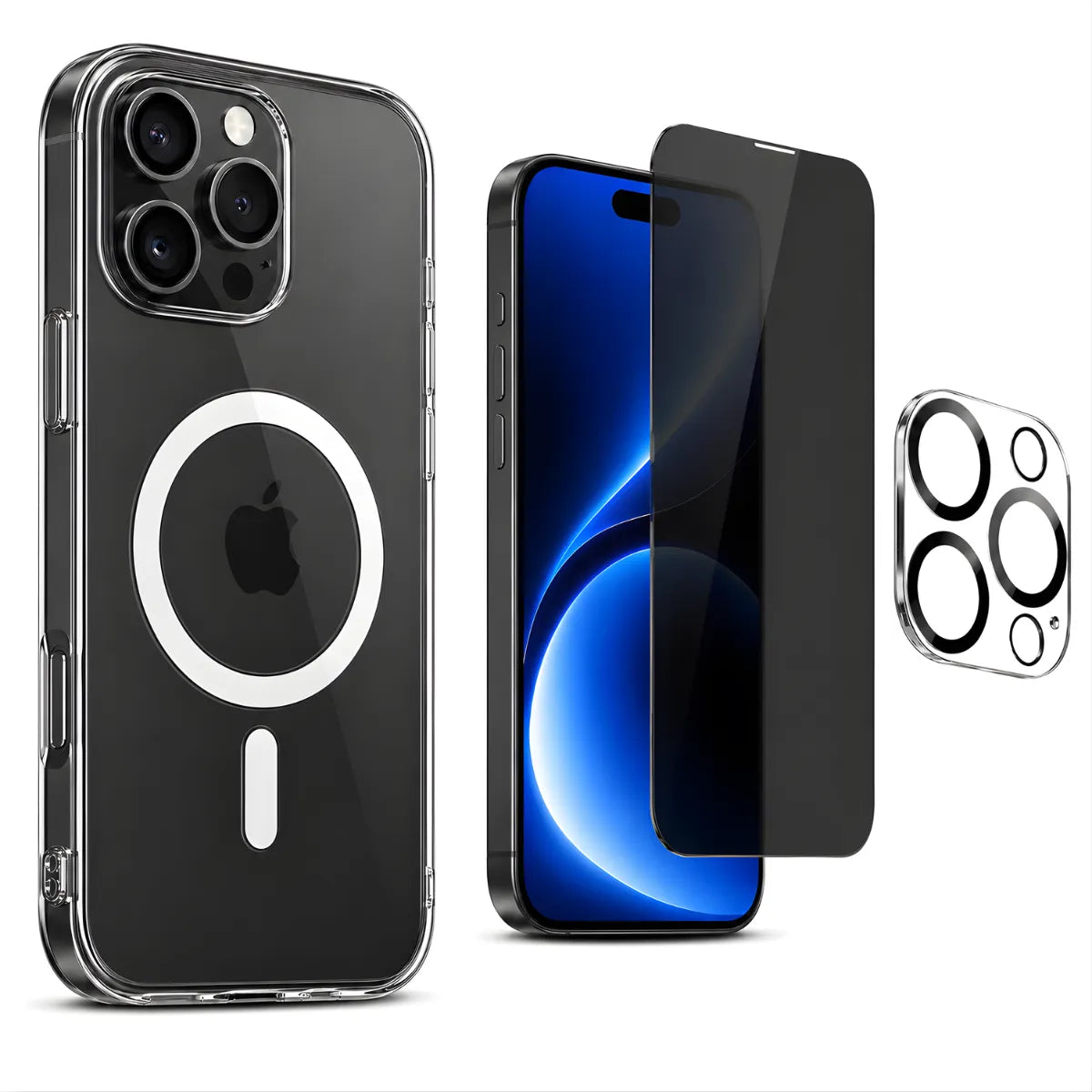 Funda Para iPhone Magsafe + Templado 9d + Protector Cámara