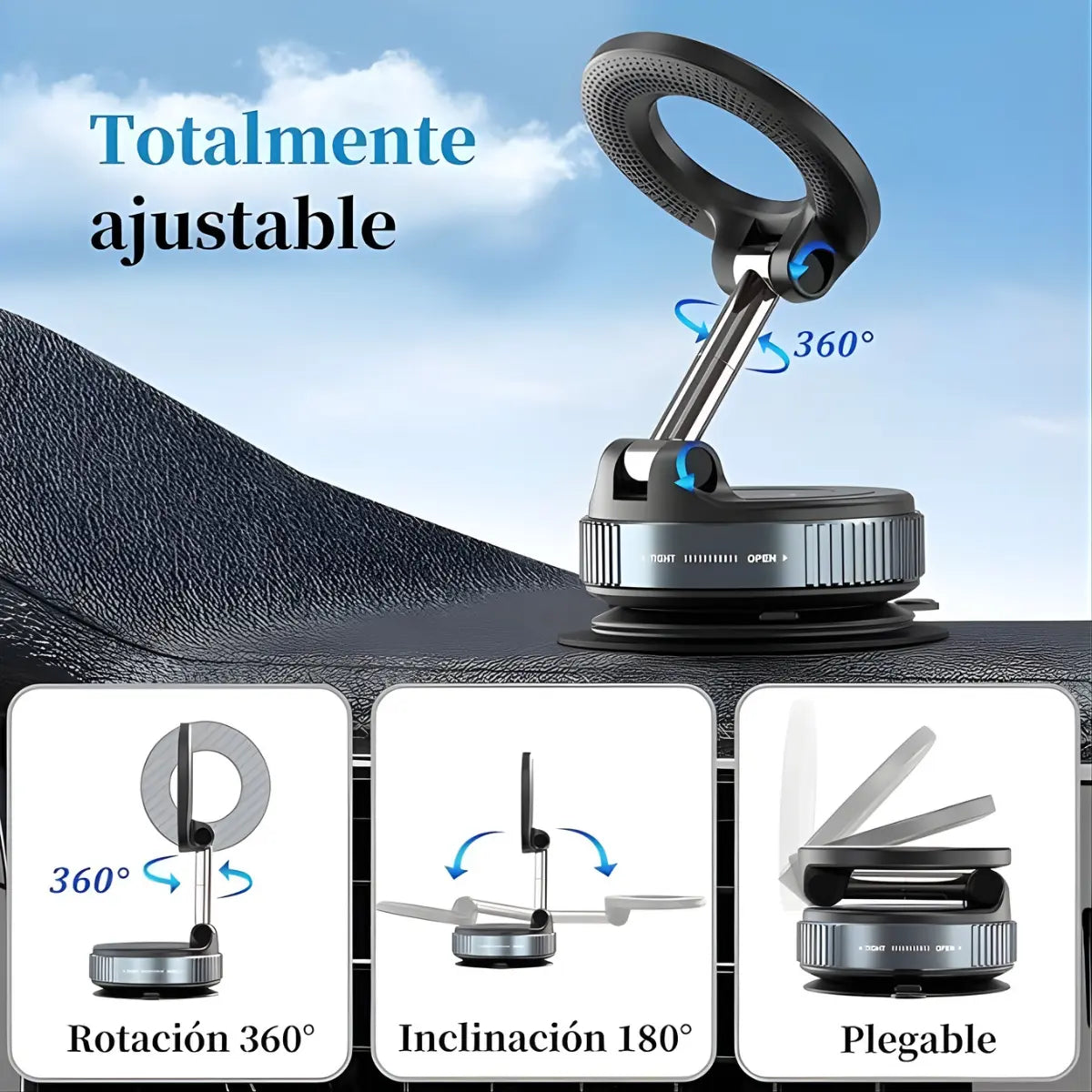 Soporte Porta Celular Para Auto Imán Magnético 360° Full