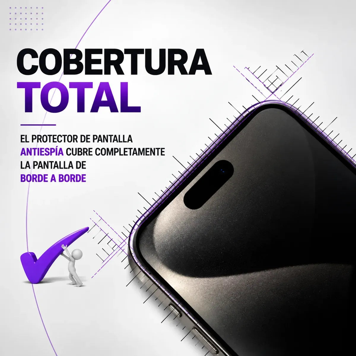 Vidrio Templado Iphone Anti Espía Full Glass 9d 21d