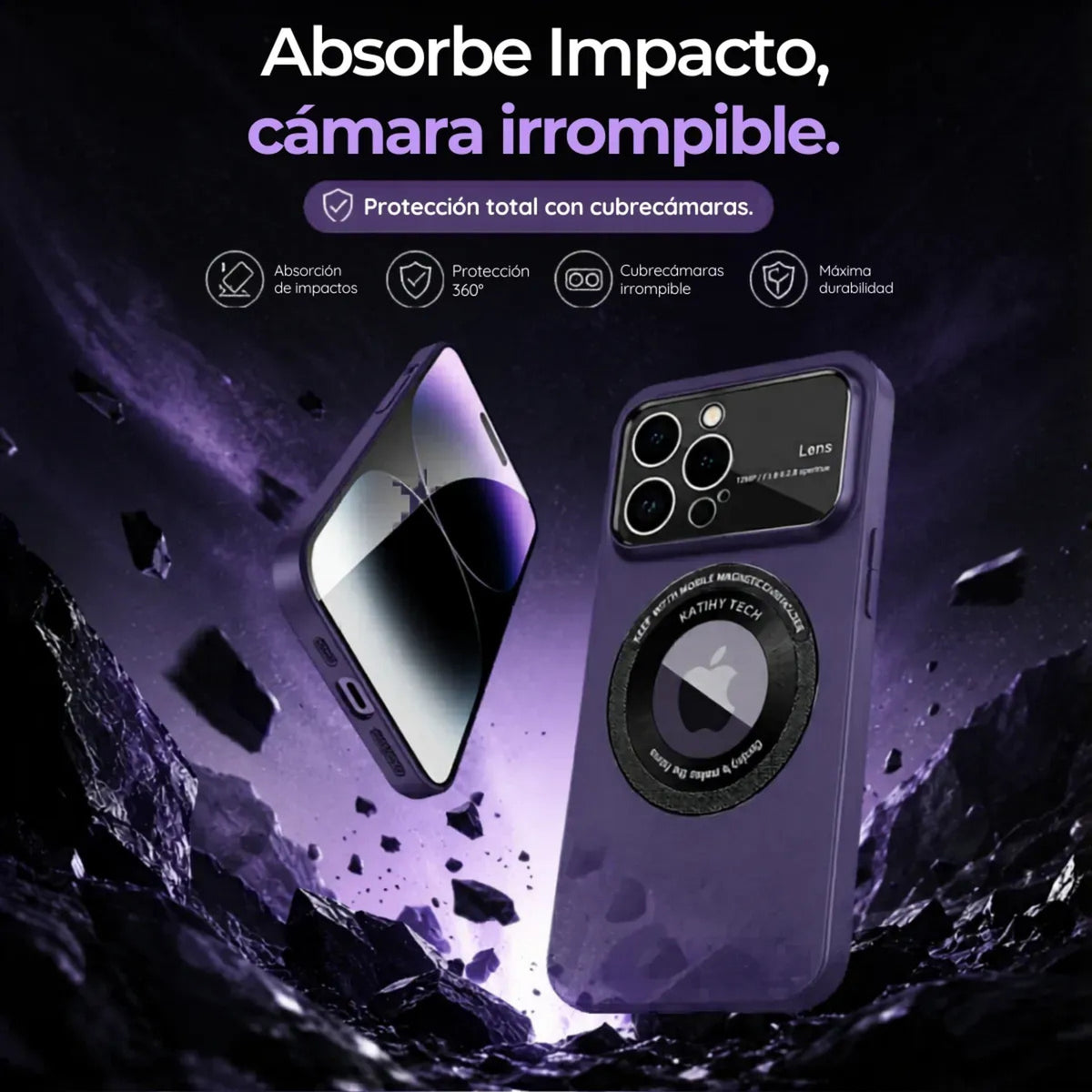 Funda iPhone Magsafe Con Cubre Camara Antigolpes